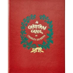 A Christmas Carol Book in Red Bonded Leather