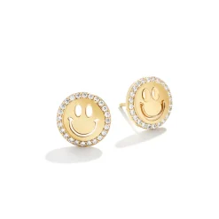 All Smiles 18K Gold Kids' Earrings