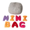 Alphabet Plush Mini Set - Rainbow Letters with Light Grey Bag