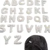 Alphabet Plush Set - Cream Letters with Dark Grey Bag