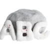 Alphabet Plush Set - Cream Letters with Light Grey Bag