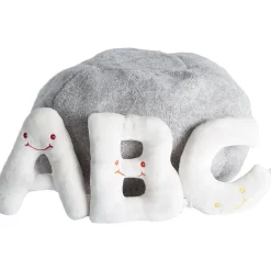 Alphabet Plush Set - Cream Letters with Light Grey Bag