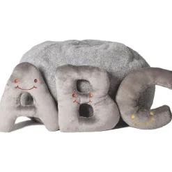 Alphabet Plush Set - Rhino Grey Letters with Light Grey Bag