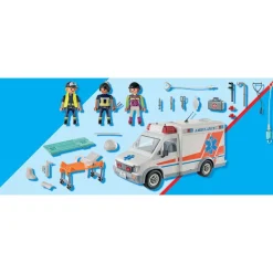 Ambulance with Lights, Accessories and 3 Figures