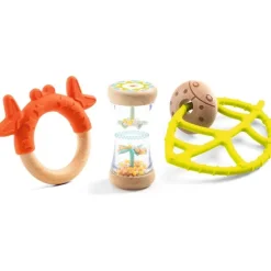 Baby White BabySet - 2 Teethers and Rattle