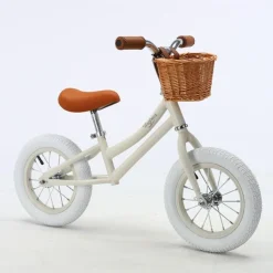 Balance Bicycle - Ivory White with Helmet