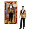 Barbie Signature 2025 Holiday Black Hair Ken Collectible Fashion Doll Wearing Full Suit With Golden Jacket