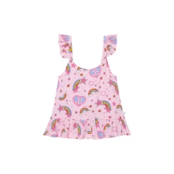 Barbie Star Power - Flutter Sleeve Ruffle Crop Top