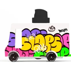 Black Graffiti Van Toy Car