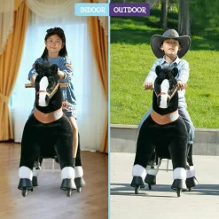 Black Model U Ride-On Horse - 7+ Years