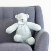 Blue Cable Knit Plush Teddy Bear