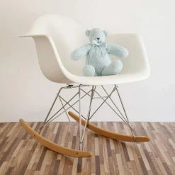 Blue Cable Knit Plush Teddy Bear