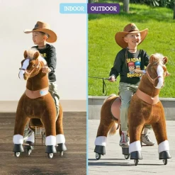 Brown Model U Ride-On Horse - 7+ Years
