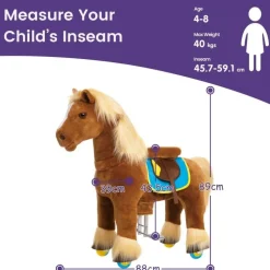 Brown Model X Ride-On Horse - 4-7 Years