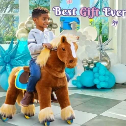 Brown Model X Ride-On Horse - 4-7 Years
