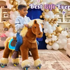 Brown Model X Ride-On Horse - 3-4 Years