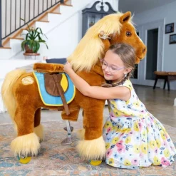 Brown Model X Ride-On Horse - 3-4 Years