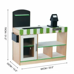 Cashier Austin Play Market Stand - Green / Wood