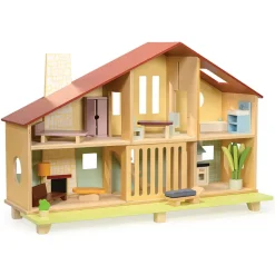 Cedar Chalet Dollhouse with Furniture