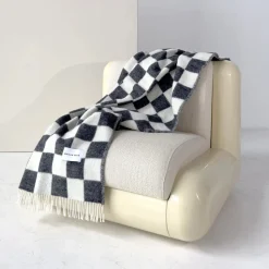 Checkerboard Blanket - Black/White