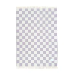 Checkerboard Blanket - Lilac/White