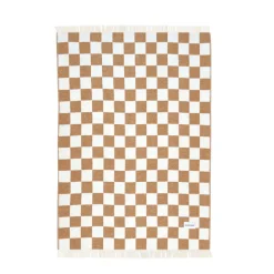 Checkerboard Blanket - Terra/White
