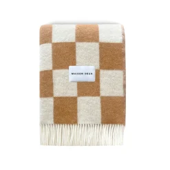 Checkerboard Blanket - Terra/White