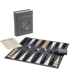 Checkers & Backgammon Vintage Bookshelf Edition