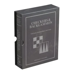 Checkers & Backgammon Vintage Bookshelf Edition