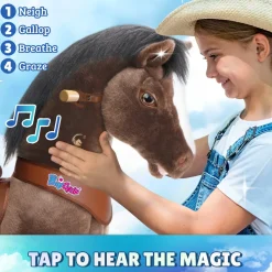 Chocolate Brown Horse Model Y Ride on Toy - 3-4 Years