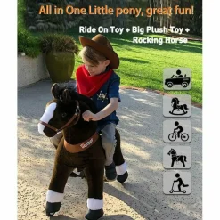 Chocolate Brown Model U Ride-On Horse - 3-4 Years