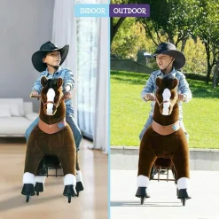 Chocolate Brown Ride-On Horse - 7+ Years