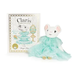 Claris The Mouse: Dazzling Diamond Egg & Turquoise Plush Book Bundle