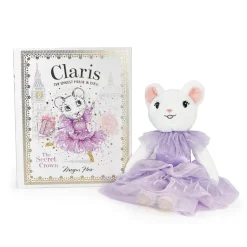 Claris The Mouse: The Secret Crown & Oh La La Lilac Plush Book Bundle