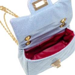 Classic Quilted Sparkle Mini Purse - Sky Blue
