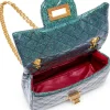 Classic Quilted Sparkle Mini Purse - Green