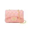Classic Quilted Stud Handbag - Pink