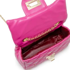 Classic Quilted Stud Mini Bag - Hot Pink