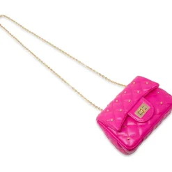 Classic Quilted Stud Mini Bag - Hot Pink