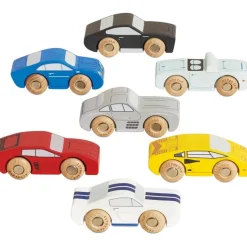 Classic Wooden Sports Cars - 7 Pieces