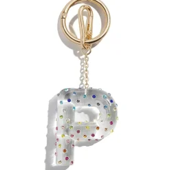 Confetti Initial Bag Charm - P