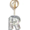 Confetti Initial Bag Charm - R