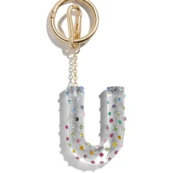Confetti Initial Bag Charm - U