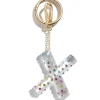 Confetti Initial Bag Charm - X