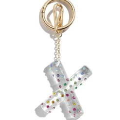 Confetti Initial Bag Charm - X