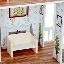 Dreamland Farm House Dollhouse - White / Grey