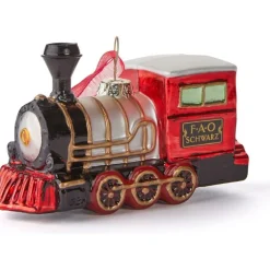 FAO Schwarz Train Glass Ornament