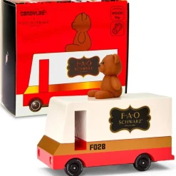 FAO Schwarz Wooden Van with Teddy Bear Topper