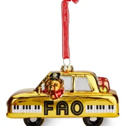 FAO Taxi Glass Ornament