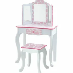 Fashion Giraffe Prints Gisele Play Vanity Set - Pink / White